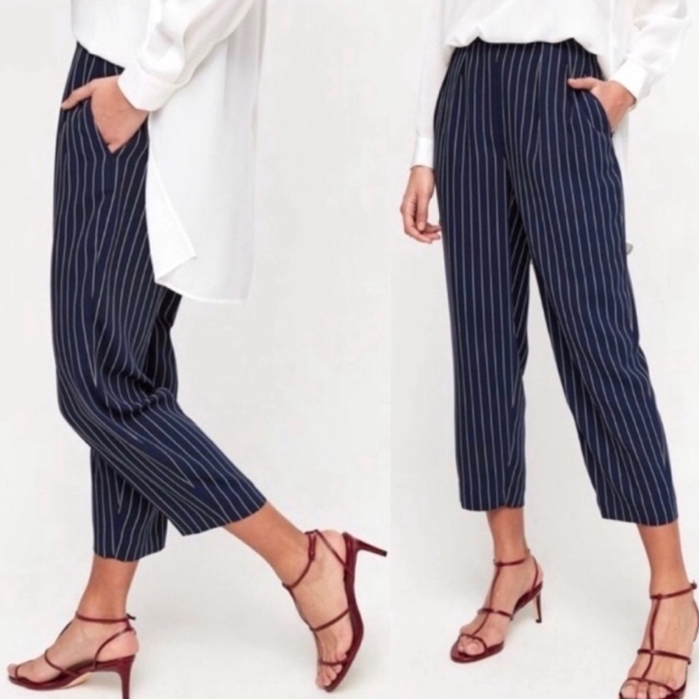 Babaton Modesto Navy Striped Women's Pants